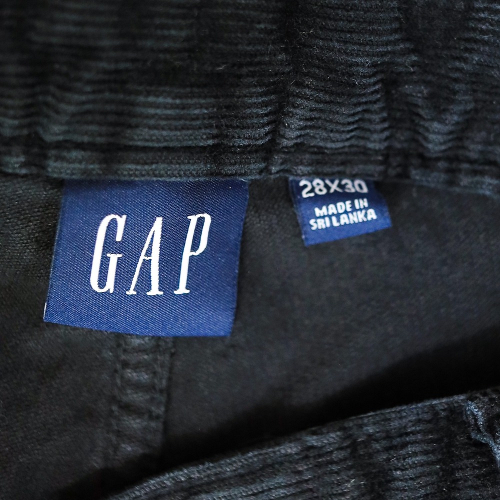 Gap Carpenter Pant Men 28x30 Black Corduroy Double Knee Utility Workwear Pants - Picture 7 of 12